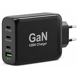 PORT Designs Lādētājs Port Power Delivery and Quick Charge 120W GaN USB-C & USB-A Black 900107-EU 3567042030466