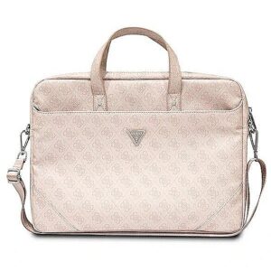 Guess Saffiano 4G Triangle Logo Computer Bag 16” różowy GUCB15P4TP 3666339051112