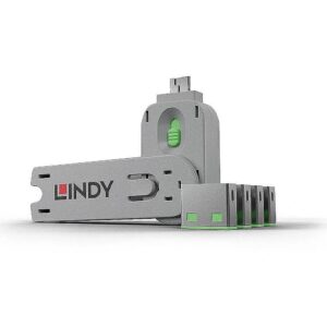 Lindy USB PORT BLOCKER 4PACK/GREEN 40451 4002888404518