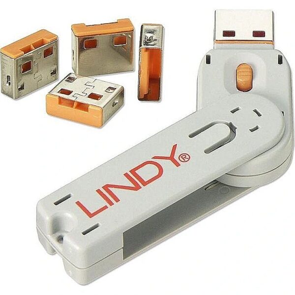 Lindy port lock 4pcs. - Code Orange 40453 4002888404532