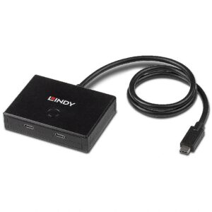 Lindy 2-Port USB 3.2 Gen 1 Type C Switch - bidirectional (black