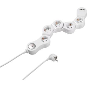 Vivanco extension cord 5 sockets 2x USB (62330) 62330 4008928623307