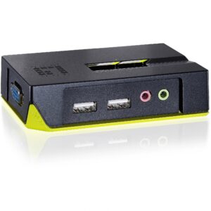 Level One LevelOne KVM-Switch 2 PC VGA+USB+Audio Black E. KVM-0221 4015867152294