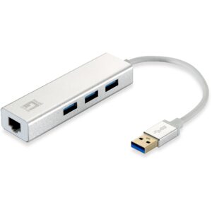 Level One LevelOne Adapter USB3.0 -> GBit-LAN + USB3.0-Hub USB-0503 4015867190562