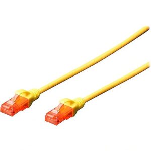 Digitus Patch cord | CAT 6 U-UTP | AWG 26/7 | Cable length: 2 m | Yellow DK-1617-020/Y 4016032387817