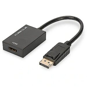 Digitus DP TO HDMI ADAPTER CABLE DP/M - HDMI A/F 0.2M BL AK-340415-002-S 4016032427476