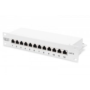 Digitus Patch panel 10 inches 12-port RJ-45 Kat.6 shielded 1U complete LSA