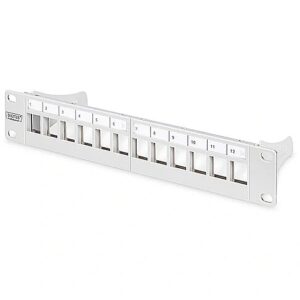 Assmann MODULAR PATCH PANEL 12-PORT1U 1UBLANK254MM RACK MOUNTGREY DN-91419 4016032455561