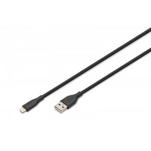 Digitus 0.5M USB-C CABLE 40GBPS BLACK SILICONE USB 4.0GEN3.-40G-240W-8 AK-600108-005-S 4016032495864