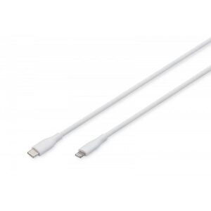 Digitus 0.5M LIGHTNING TO USB-C WHITE SILICONE USB 2.0 60W AK-600110-005-W 4016032495956