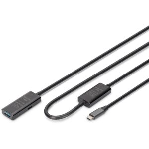 Digitus | Active USB 3.2 Gen1 5G extension cable | DA-73111 | USB-C to USB-A DA-73111 4016032497417