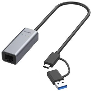 ALLNET USB 3.0 Typ-C & A Ethernet Adapter 2.5 Multi-Gigabit LAN ALL-NC-2.5G-USBC_A 4038816128812