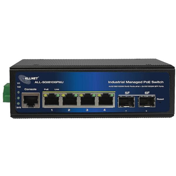 ALLNET 4+2P ALL-SGI8106PMJ POE M ALL-SGI8106PMJ 4038816131003