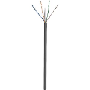 Goobay Outdoor Network Cable | CAT 6 U/UTP | AWG 24/1 | Cable length: 100 m | Black 77625 4040849776250