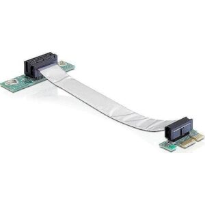 Delock Riser card PCI Express x1> x1 with flexible cable 13 cm directed left riser card 41839 4043619418398