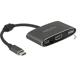 Delock C St>HDMI blue +USB A +USB C PD 62991 4043619629916