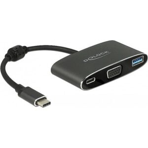 Delock C St>VGA blue +USB A +USB C PD 62992 4043619629923