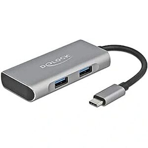 Delock external USB 3.2 hub gy - USB3.2> 3 x USB Type-A + 1 x USB Type-C 63261 4043619632619