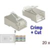 Delock RJ45 crimp + cut plug Cat.6 STP 86454 4043619864546