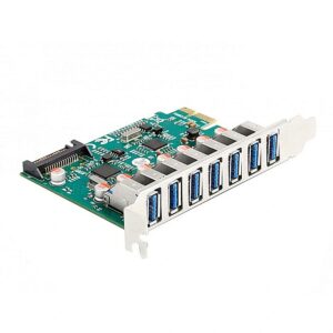 Delock PCI Express x1 card for 7 x external USB 5 Gbps Type-A socket