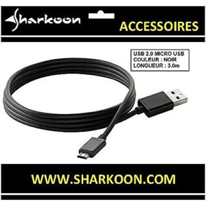 Sharkoon USB 2.0 A-B Micro black 3