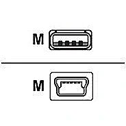 Sharkoon USB 2.0 A-B Mini black 2m 4044951015573 4044951015573