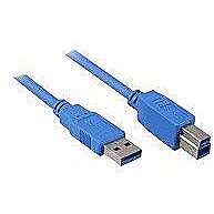 Sharkoon Cable USB 3.0 A-B black 2m 4044951015641 4044951015641