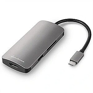 Sharkoon USB 3.0 TYPE C MULTIPORT GREY USB HUB 4044951026715 4044951026715