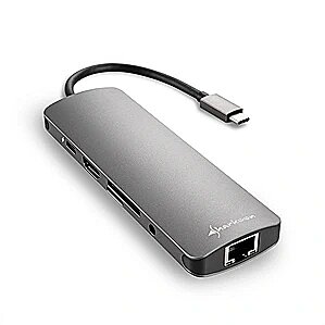 Sharkoon USB 3.0 TYPE C COMBO AD. GREY USB HUB 4044951026739 4044951026739