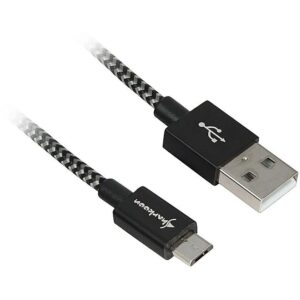 Sharkoon USB 2.0 A-B black / grey 1.0m - Aluminum + Braid 4044951027002 4044951027002