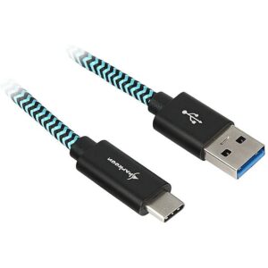 Sharkoon USB 3.1 A-C black / blue 0.5m - Aluminum + Braid 4044951027118 4044951027118