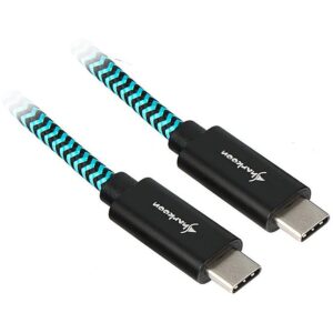 Sharkoon USB 3.1 C-C black / blue 1.0m - Aluminum + Braid 4044951027149 4044951027149