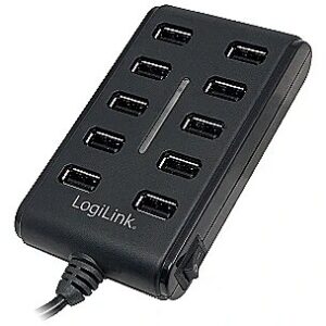 Logilink USB 2.0 10-Port Hub with switch ON/OFF UA0125 4052792006896