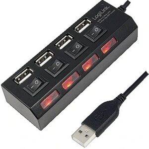 Logilink UA0128 USB Hub 4-Port USB2.0 with power adapter 2A