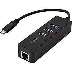 Logilink - USB 3.0 type c to gigabit adapter to 1x RJ45 and 3x USB 3.0 type A UA0283 4052792044737