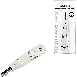 Logilink LSA Punch Down Tool  LSA Punch Down ToolSuitable for on-wall and in-wall wallplatesCutting of the extending cable end in one stepAccording to the standard EIA/TIA 568 BFor Network