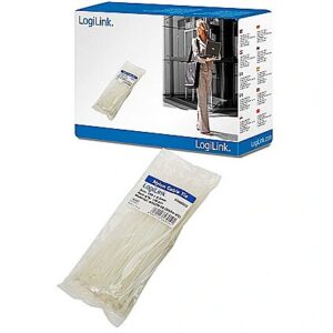 Logilink Cable tie set 100 pcs in polybag length: 150 x2.5 mm White KAB0002 4260113569191