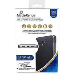 MediaRange Media Range Power Bank 10000 mAh (black / silver