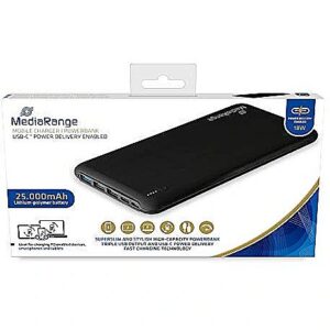 MediaRange Powerbank 25000 mAh (black