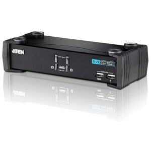 Aten 2-Port USB DVI KVM Switch with Audio & USB 2.0 Hub (KVM Cables included) CS-1762A 4710423776821