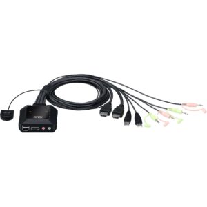 Incase CS22H 2-Port USB 4K HDMI Cable KVM Switch with Remote Port Selector CS22H-AT 4710469340468