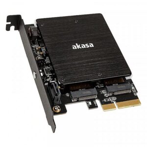 Akasa M.2 PCI-E SATA RGB LED Adapter Karte AK-PCCM2P-03 4710614539082