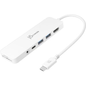 J5create USB-C MULTI-PORT HUB WITH POWER DELIVERY JCD373-N 4712795086027