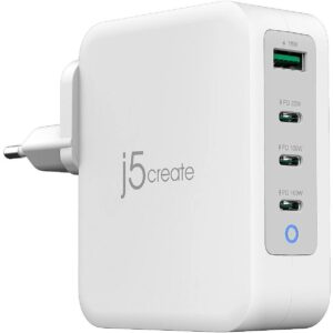 J5create 130W GAN USB-C 4-PORT CHARGER EU JUP43130E-EN 4712795086690