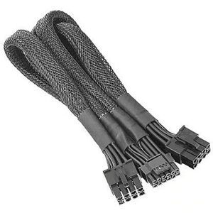 Thermaltake Sleeved PCIe Gen 5 Splitter Cable (black