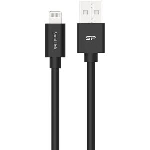 Silicon Power Cable USB - Lightning LK15AL 1M PVC Mfi Black SP1M0ASYLK15AL1K 4713436140429