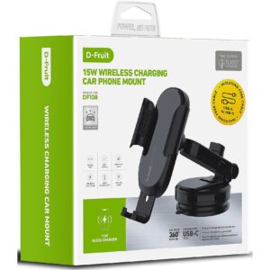 D-Fruit phone car mount + QI wireless charger (DF108) 50483 4741326504839