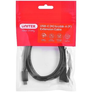 Unitek Adapter USB-C (M) do USB-A (F) 10Gbps 60 W C476BK-1M 4894160049377