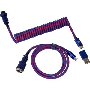 Keychron Premium Coiled Aviator Cable (purple