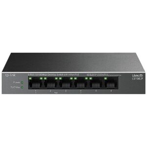 TP-LINK LS106LP 6-Port 10/100 Mbps Desktop Switch with 4-Port PoE LS106LP 4895252504606